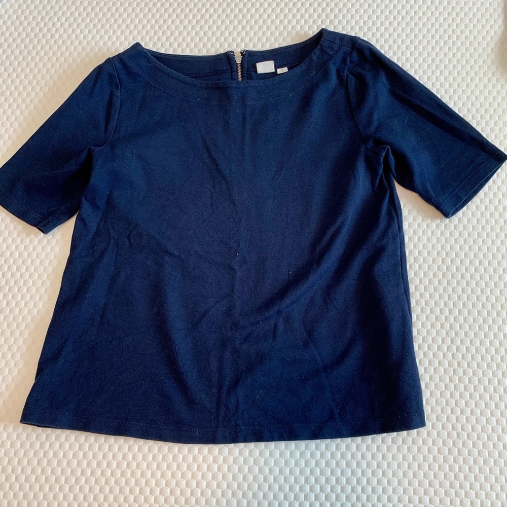 Gap XS Blue thick cotton blouse with stretch